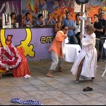 Photograph of the performance, "Hasta aquí Felina"