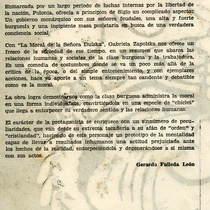 Program for the theatrical production, La moral de la Sra. Dulska