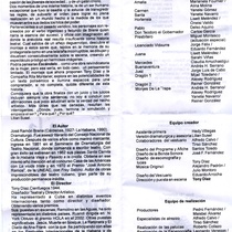 Program for the theatrical production, Escándalo en la trapa