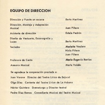 Program for the theatrical production, "El boticario"