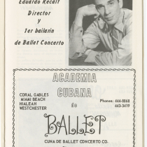 Program for the theatrical production, La verbena de la paloma"