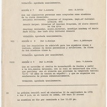 Record of the assembly, "Alianza de Teatros en Español"