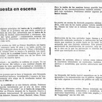 Program for the theatrical production, La noche de los asesinos