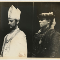 Ricardo Fernand (El Arzobispo) and Armando Sardina (La Tremouille), in "La alondra"