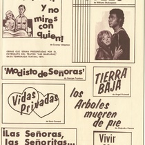 Annual programming, Teatro Las Máscaras (1974)