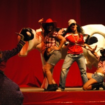 Photograph of the theatrical production, Vacas