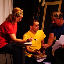 Photographs of the staged reading, El príncipe y el mar