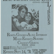 Poster for the production, "Las mariposas son libres"