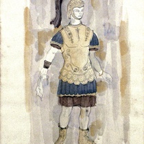 Costume design drawings for the production, Cleopatra y los otros