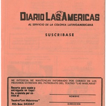 Playbill for the productions, "Se alquilan señoritos"and "Un velorio de Pachencho"