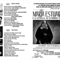 Program for the production, "María Estuardo o La estrella de su nombre se quemó"