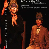 Postcard for the theatrical production, Las sillas