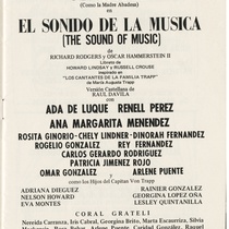 Program for the production, "El sonido de la música"