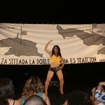 Mariela Brito (Yara la China) in the performance, "Cubalandia"