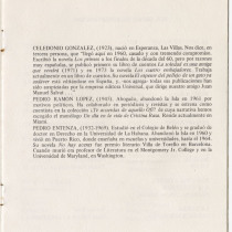 Program for the production, "Estampas de la novelística cubana"