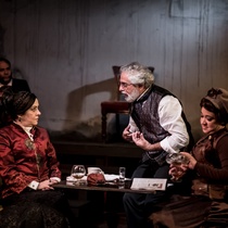 Photographs of a rehearsal, "La noche de la tríbadas"