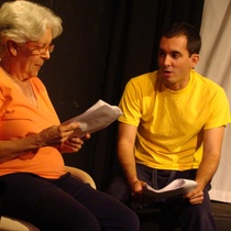 Photographs of the staged reading, El príncipe y el mar