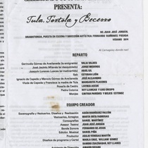 Program for the production "Tula, tórtola y becerro"