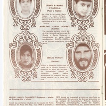 Program for the theatrical production, Santa Camila de la Habana Vieja