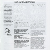 Program for the festival, 35th International Hispanic Theatre Festival of Miami