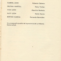 Program for the production, "La proposición"