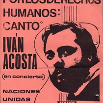 Flyer for the concert, Por los derechos humanos:Canto