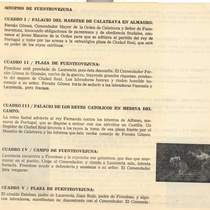 Program for the theatrical production, "Fuenteovejuna"