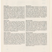 Program for the production, "Los Fantasmas de Tulemón"