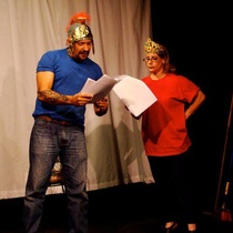 Photographs of the staged reading, El príncipe y el mar