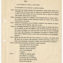 Typescript for the production, "Caído se le ha un clavel"