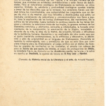 Program for the theatrical production, "La duodécima noche"