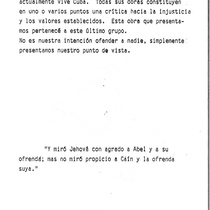 Program for the theatrical production, Los mangos de Caín