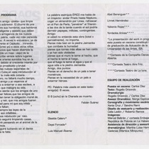 Program for the production "Antigonón"