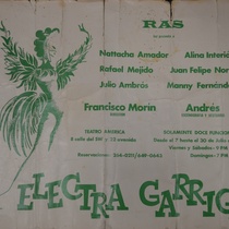 Poster for the production, "Electra Garrigó" (Miami, 1978)