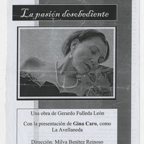 Program for the production "La pasión desobediente"