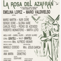 Playbill for the production, "La rosa del azafrán"