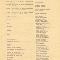 Program for the theatrical production, Los novios