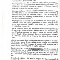 Program for the theatrical production, Recordando a Arquímides Pous