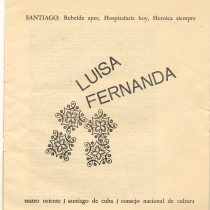 Program for the production, "Luisa Fernanda"