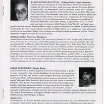 Program for the production, "Los Fantasmas de Tulemón"