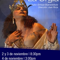 Poster for the production, La orgía