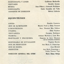 Program for the theatrical production, La casa del marinero