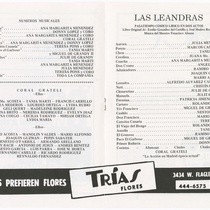 Program for the production, "Las Leandras" (The Leandras)