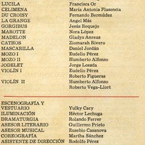 Program for the theatrical production, Las preciosas ridículas