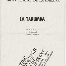 Program for the theatrical production, La Tarumba