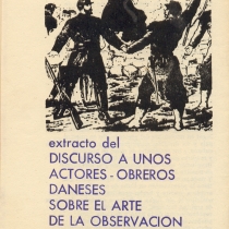 Program for the theatrical production, Los días de la Comuna