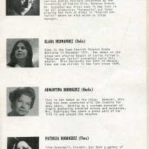 Program for the theatrical production, La casa vieja