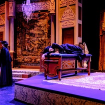 Photographs of rehearsal for the theatrical production, El cuarto de al lado