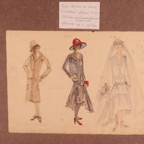 Costume designs for the theatrical production, Vestido de nocia