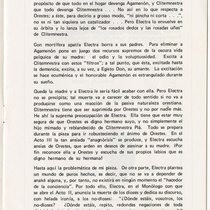 Program for the production, "Electra Garrigó" (Miami, 1978)